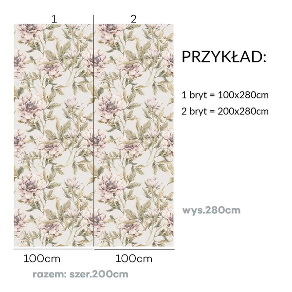 Papel de Parede Peonies Beige – Dekornik – imagem 2