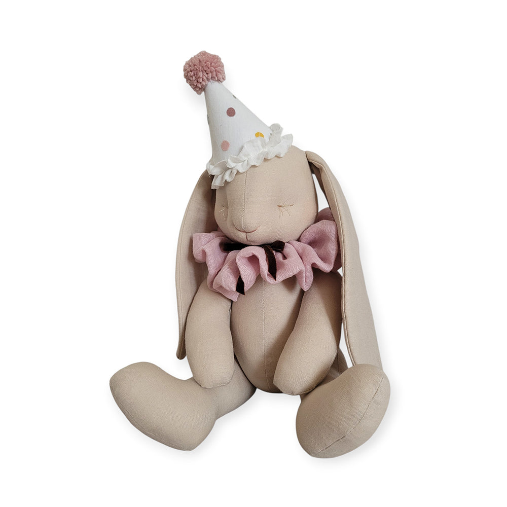 Coelho bege com gola rosa pó – Love Me Decoration
