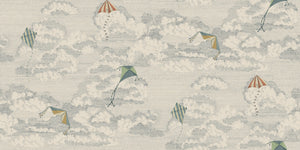 Mural Bonnie and Kites – Azul – amostra do padrão