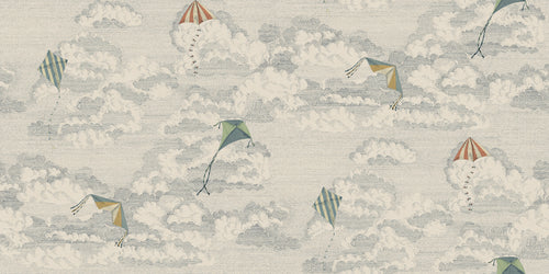 Mural Bonnie and Kites – Azul – amostra do padrão