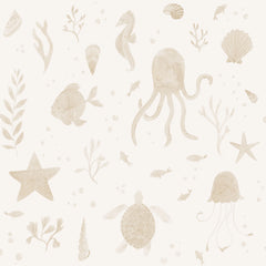Papel de Parede Della – Bege – amostra do padrão