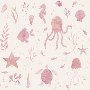 Papel de Parede Della – Rosa – amostra do padrão