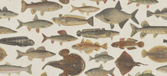 Mural Scandinavian Fish – Bege – amostra do padrão