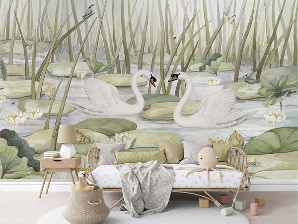 Mural Spectacular Swans | Kikki Belle – Kikki Belle – imagem 3