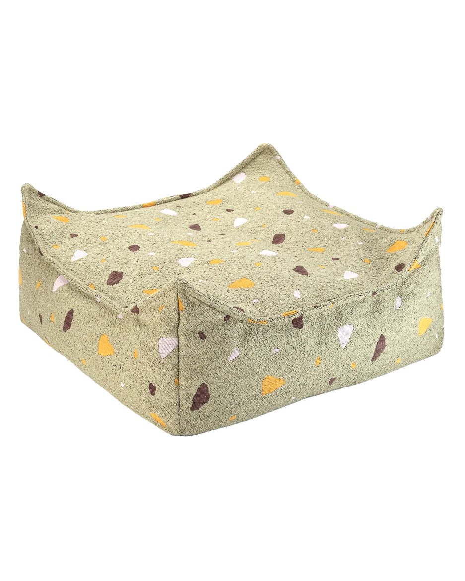 Square Ottoman Terrazzo Moss - imagem principal