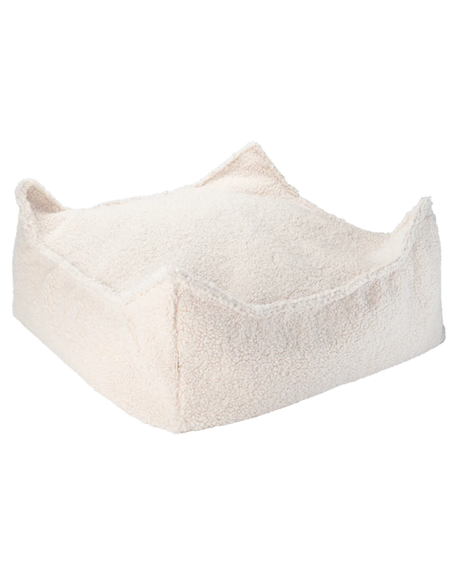 Square Ottoman Wigiwama cor Cream White