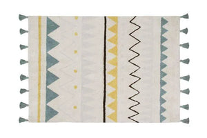 Tapete Azteca Natural Vintage Blue - 140x200 – Lorena Canals