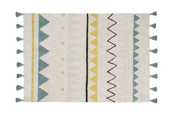 Tapete Azteca Natural Vintage Blue - 140x200 – Lorena Canals