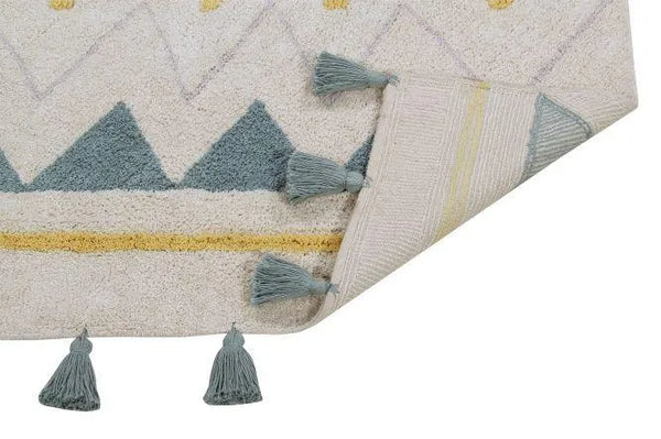 Tapete Azteca Natural Vintage Blue - 140x200 – Lorena Canals – imagem 5
