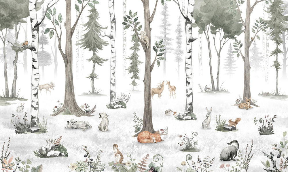 Mural White Woodland | Kikki Belle – Kikki Belle