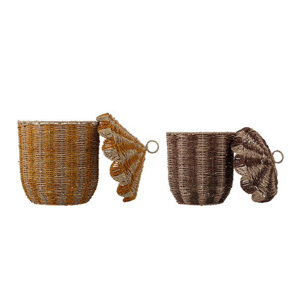 Cikkeline Cesto com Tampa - Multicolor | Bloomingville MINI – imagem 2
