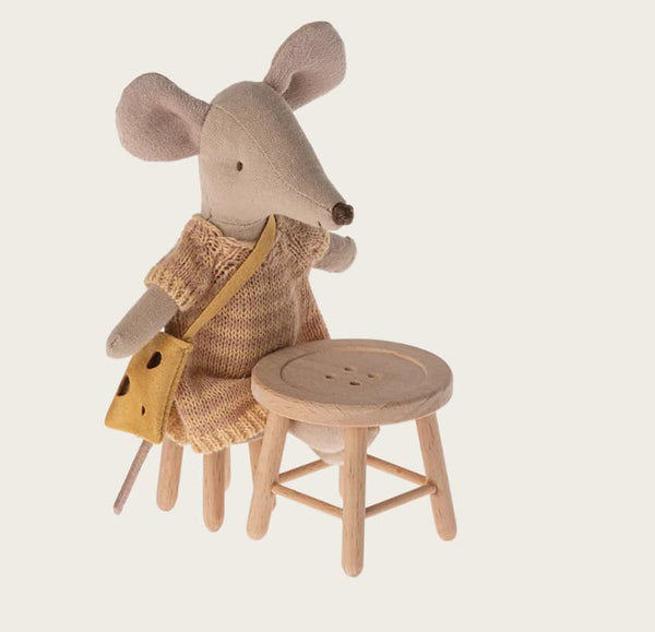 Conjunto de mesa e banquinho, Rato – Maileg