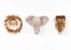 Conjunto Safari de 3 Mini Cabeças – Wild & Soft