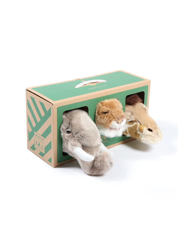 Conjunto Safari de 3 Mini Cabeças – Wild & Soft – imagem 2