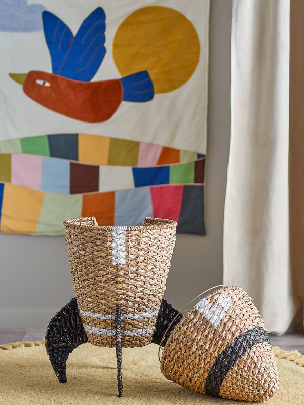 Cosmina Cesto com Tampa - Natural | Bloomingville MINI – imagem 8