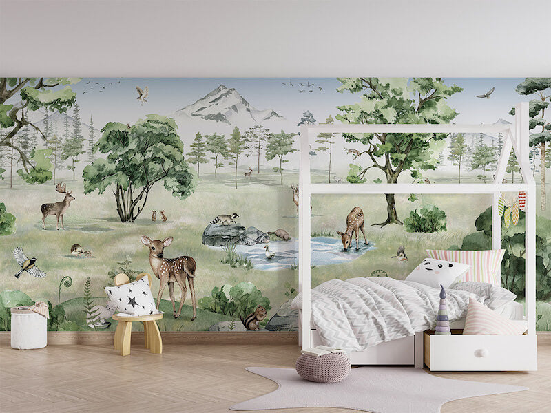 Mural Deer Forest Summer – Kikki Belle – imagem 1