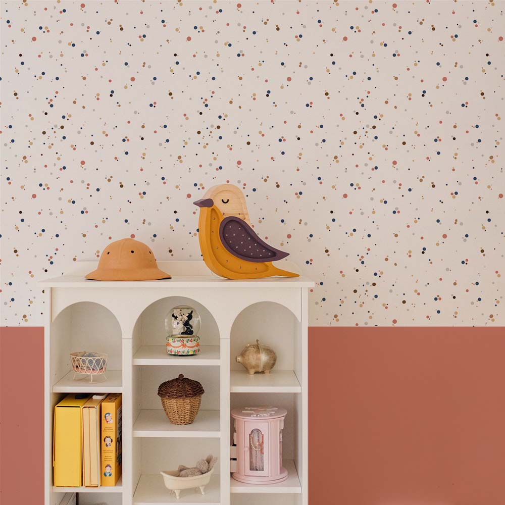 Papel de Parede Simple dots minimini cinnamon blue – Dekornik – imagem 1
