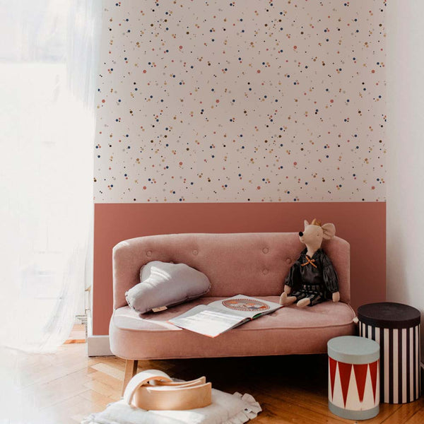 Papel de Parede Simple dots minimini cinnamon blue – Dekornik – imagem 3