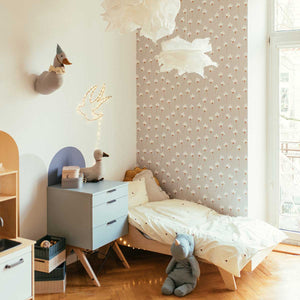Papel de Parede Simple Daisies on gray – Dekornik – imagem 2