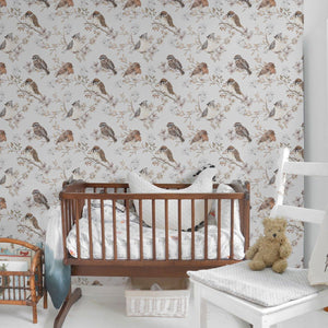 Papel de Parede Birds White-Gray – Dekornik – imagem 6