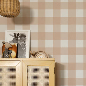 Papel de Parede Check Classic Peach – Dekornik – imagem 3