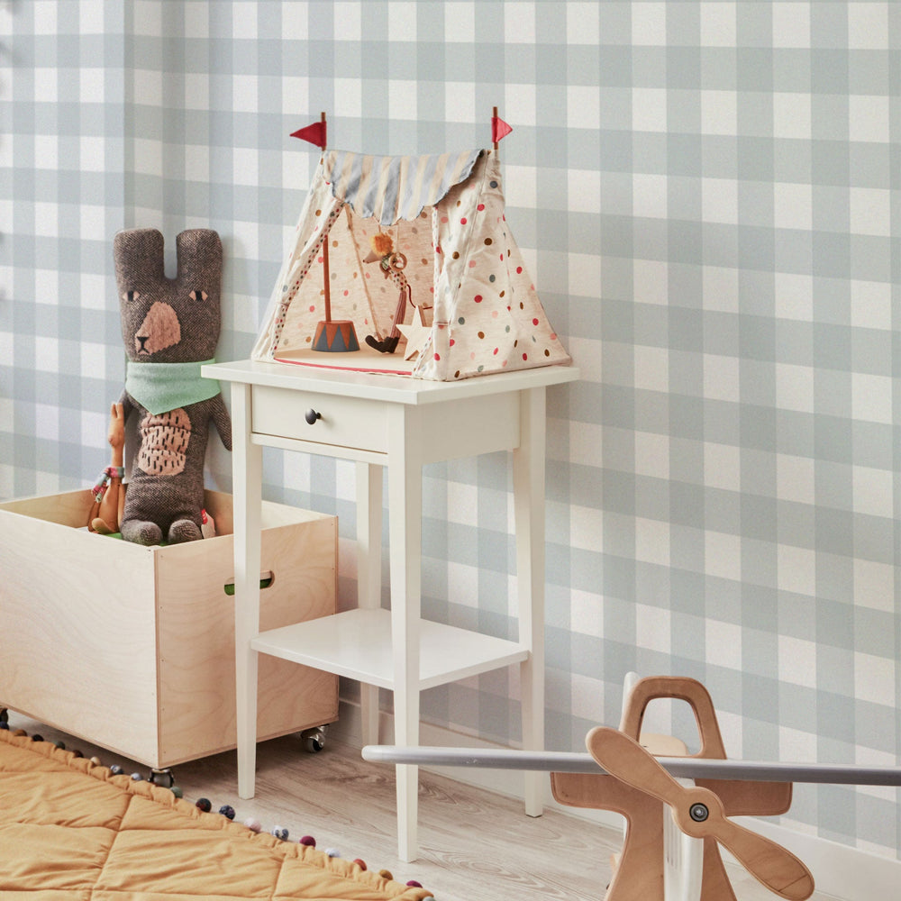 Papel de Parede Check Classic Gray – Dekornik – imagem 1