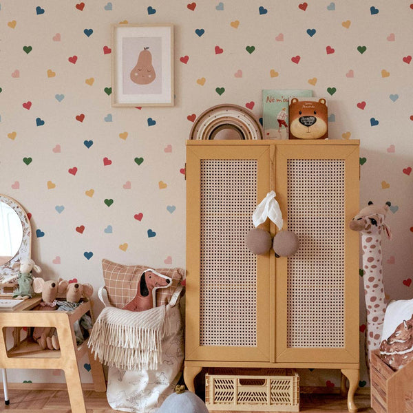 Papel de Parede Hearts in all colours – Dekornik – imagem 5