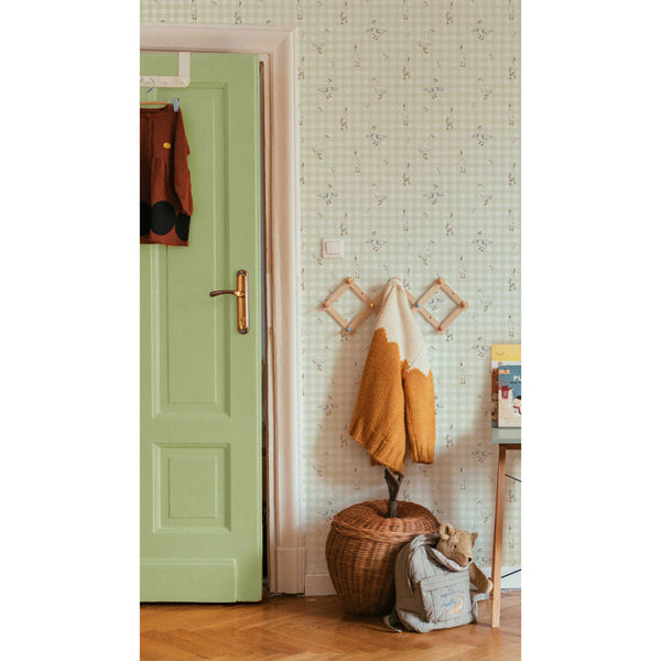 Papel de Parede Ducks on Check Green – Dekornik – imagem 2