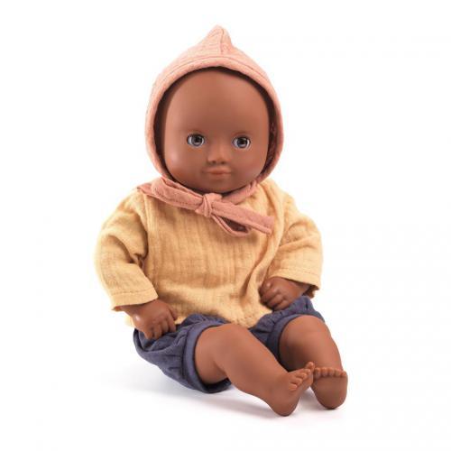 Djeco Mimosa — Boneco de 32 cm com Olhos Escuros
