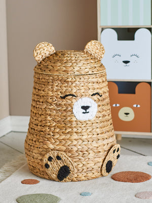 Timone Cesto com Tampa - Natural | Bloomingville MINI – imagem 4