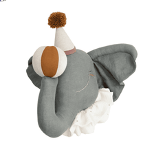 Elefante Circo Grafite com Chapéu Bege – Love Me Decoration