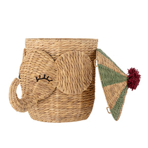 Bobo Cesto com Tampa - Natural | Bloomingville MINI – imagem 2