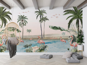 Mural Flamingo Oasis – Kikki Belle – imagem 2