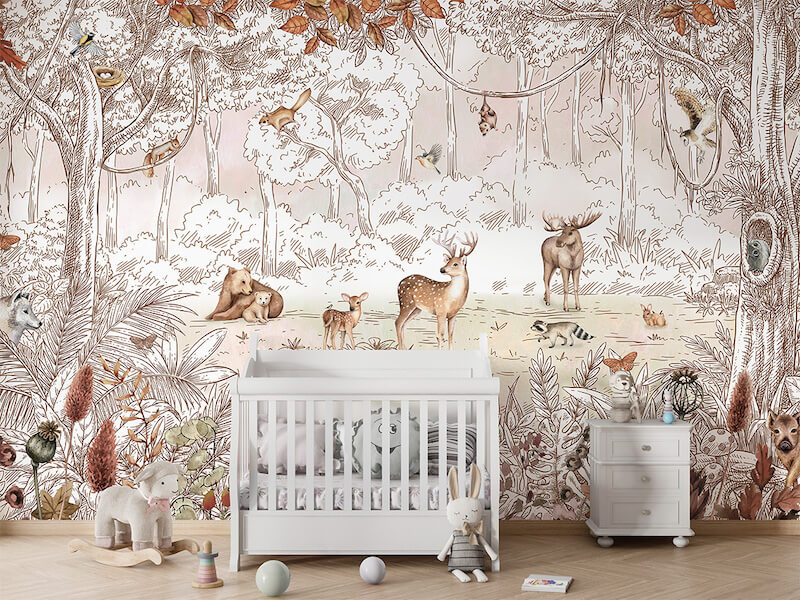 Mural Forest Friends Autumn – Kikki Belle – imagem 1
