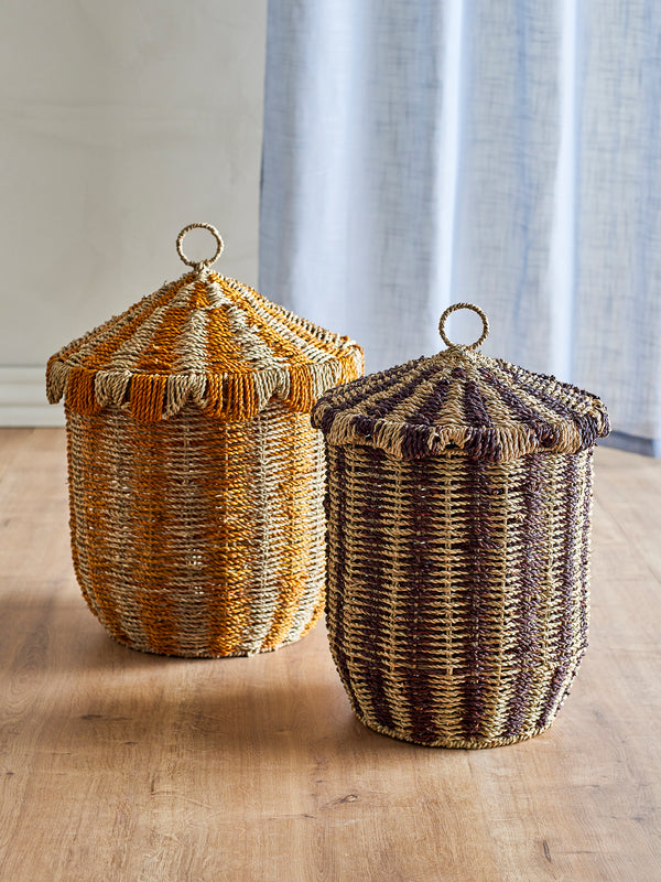 Cikkeline Cesto com Tampa - Multicolor | Bloomingville MINI – imagem 4