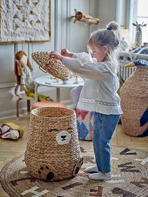 Timone Cesto com Tampa - Natural | Bloomingville MINI – imagem 5