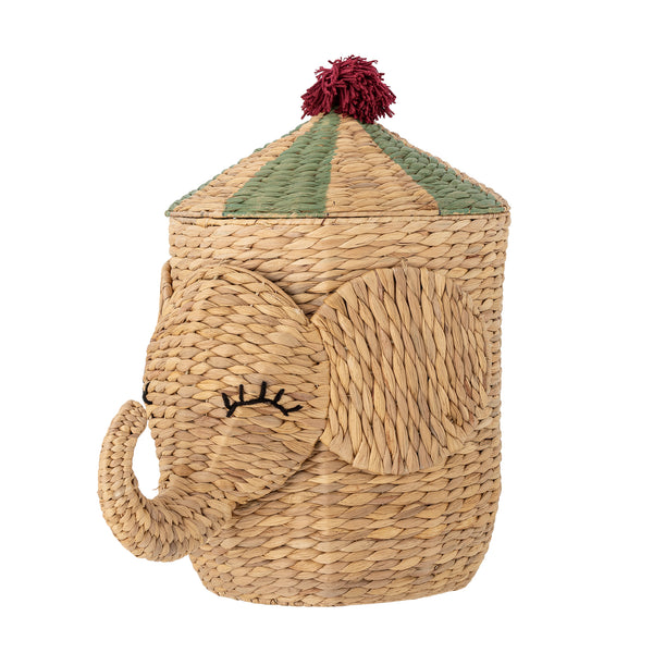 Bobo Cesto com Tampa - Natural | Bloomingville MINI – imagem 1