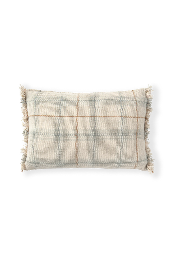 Almofada Tartan Azul Sálvia — Lorena Canals