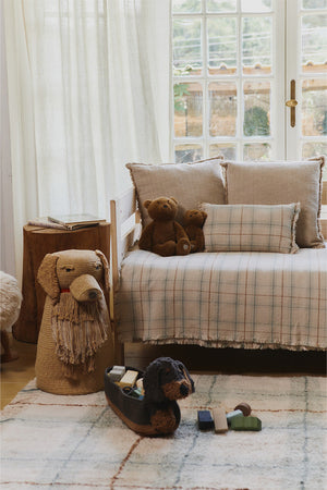 Almofada Tartan Azul Sálvia — Lorena Canals