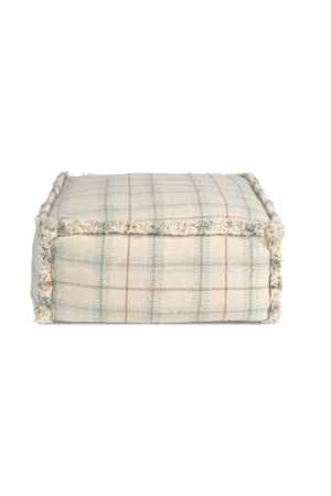 Pufe Tartan Azul Sálvia — Lorena Canals