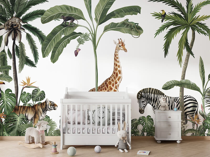 Mural Jungle Jive White – Kikki Belle – imagem 1