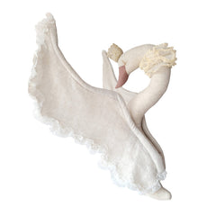 Cisne de linho com renda creme – Love Me Decoration