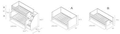 Beliche com Escadas de Arrumação e Cama Extra – Muba Design – imagem 3