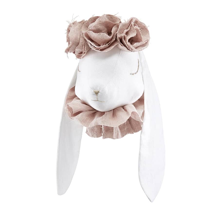 Coelho de Linho com Flores Rosa – Love Me Decoration
