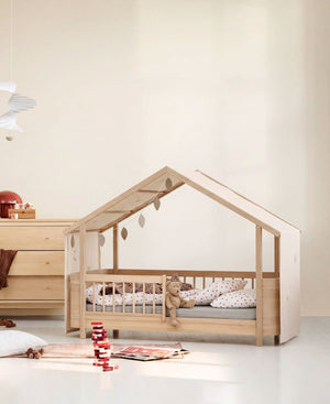 Dossel Bordado para Cama Casa Wood Mini+ — Natural — Oliver Furniture