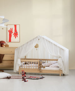 Tenda para Cama Casa Wood Mini+ — Branco Transparente — Oliver Furniture