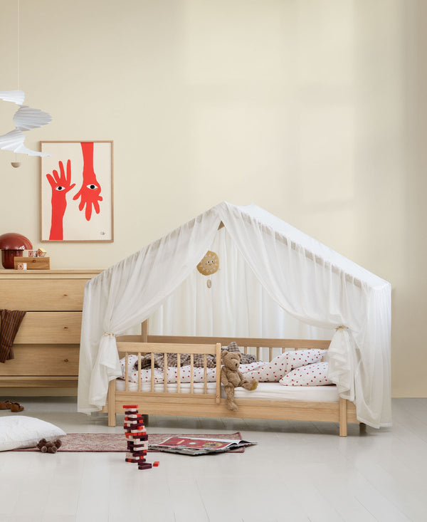 Tenda para Cama Casa Wood Mini+ — Branco Transparente — Oliver Furniture