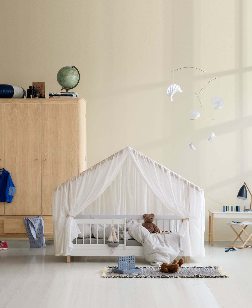 Tenda para Cama Casa Wood Mini+ — Branco Transparente — Oliver Furniture