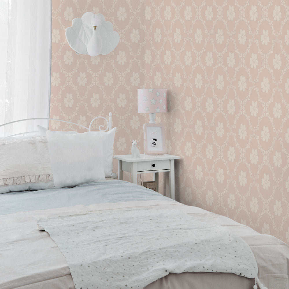 Papel de Parede Pink old english pattern – Dekornik – imagem 1