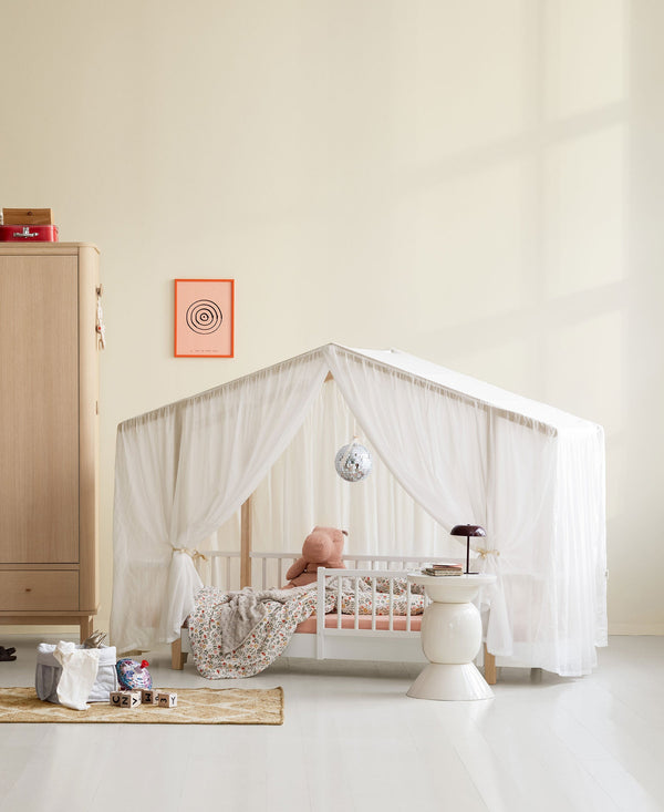 Tenda para Cama Casa Wood Original — Branco Transparente — Oliver Furniture